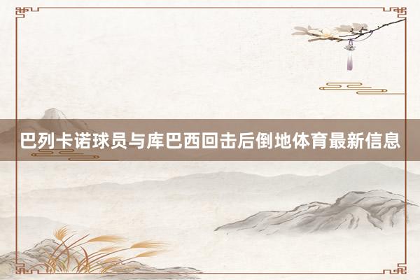 巴列卡诺球员与库巴西回击后倒地体育最新信息